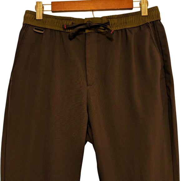 Scotch & Soda Amsterdam Mens Sz S Navy Green Fave Drawstring Pockets Taper Pants - Picture 3 of 12